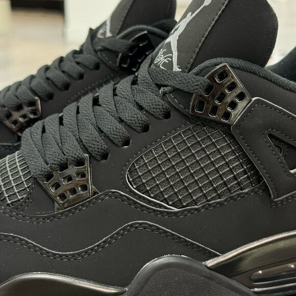 Nike Air Jordan Retro 4 Black Cat Light Graphite - Picture 7 of 8